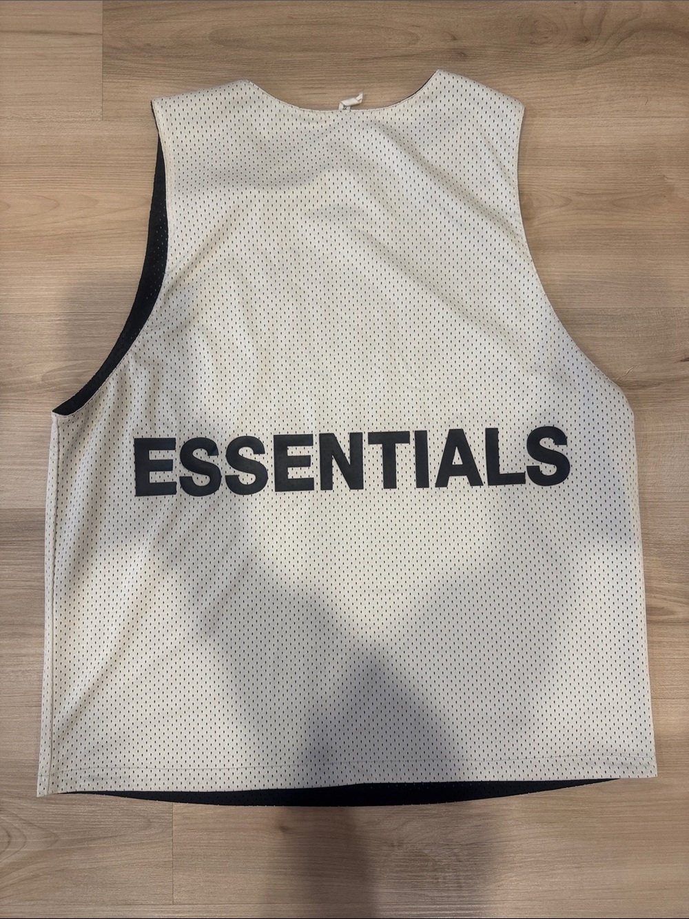 Fear of God ESSENTIALS Black and cream Men’s Small  Mesh Tank top